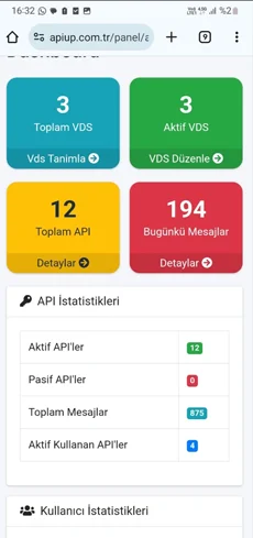 ApiUp - Whatsapp/Skype/Telegram Entegrasyonu - En ucuz Vds sunucusu - IRC Botu - Radyo